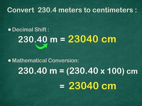 Meter (m) to Centimeter (cm) .
